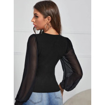 Čierne tričko s dlhým rukávom-291329-02