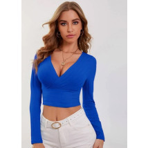 Modrý top s dlhým rukávom-291327-03