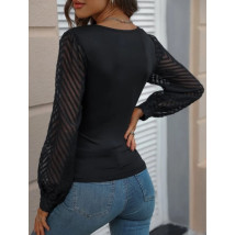 Čierne top s dlhým rukávom-291333-02