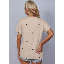 Béžové srdiečkové tričko-302762-03
