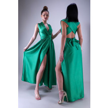 Zelené dlhé saténové šaty-265256-01