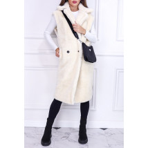 Biela TEDDY vesta-254950-01