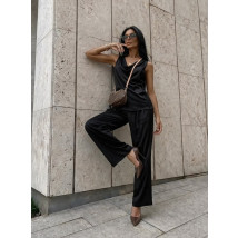 Čierny saténový komplet-327074-08