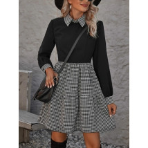 Čierne kárované šaty-309254-01