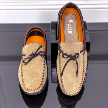 Hnedé kožené pánske mokasíny-244188-01