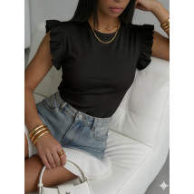 Čierne tričko s volánom-326322-01