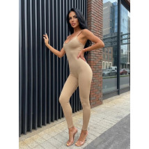 Béžový vrúbkovaný overal-326164-02