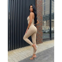 Béžový vrúbkovaný overal-326164-02