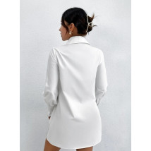 Biele košeľové šaty s riaseným rukávom-279484-07