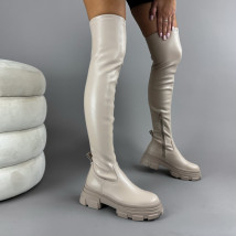 Béžové vysoké čižmy-310306-011