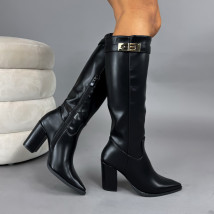 Čierne vysoké čižmy-323326-04