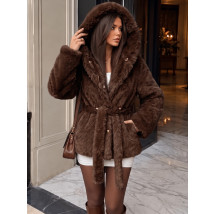 CHOCCO kožušinová bunda s kapucňou-331218-02