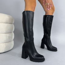 Čierne vysoké čižmy-323845-01