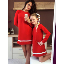 Červené bavlnené šaty dcéra-228082-01