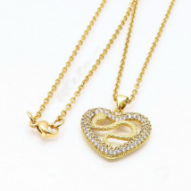 Dámsky pozlátený náhrdelník s príveskom srdce-275949-01