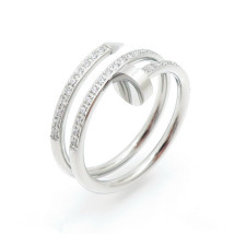 Dámsky oceľový prsteň klinec silver-273434-01