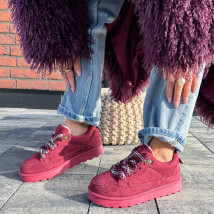 Vínové zateplené tenisky-324105-010