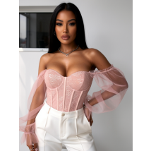 Ružový čipkovaný korzet-325889-04