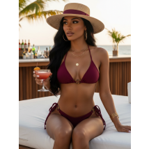 Bordové dvojdielne plavky-325393-01