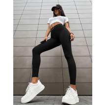 Čierne vrúbkované legíny-325503-01