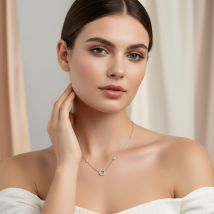 Oceľový náhrdelník s príveskom-321794-020