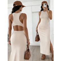 Béžové dlhé šaty s rozparkom-325988-05