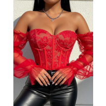 Červený čipkovaný korzet-325891-04