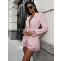 Ružové sako s čipkou-325512-06