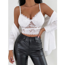 Biely čipkovaný top-326089-02