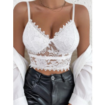 Biely čipkovaný top-326089-02