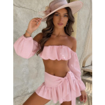 Ružový sukňový komplet-326121-01