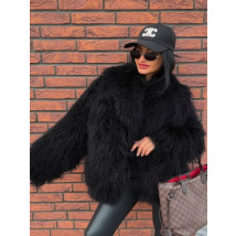 Kožuch z mongolskej ovečky BLACK-324630-010