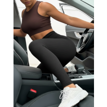 Čierne vrúbkované legíny-325068-01