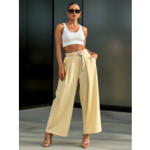 Žlté široké nohavice s opaskom-326099-03