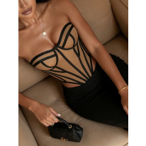 Béžový prešívaný korzet-325896-01