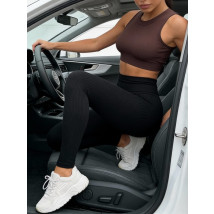 Čierne vrúbkované legíny-325068-01