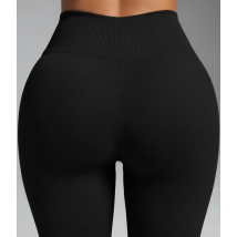 Čierne vrúbkované legíny-325068-01