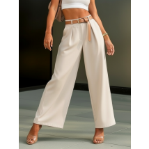 Béžové široké nohavice s opaskom-326098-014