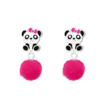 Detské strieborné náušnice panda-232079-02