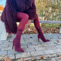 Bodrové semišové kotníkové čižmy-323433-05