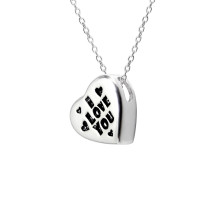 Strieborný náhrdelník so srdce-182409-01