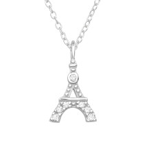 Strieborný náhrdelník Paris-313646-02