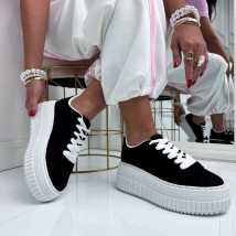 Čierne čipkované tenisky-326572-03