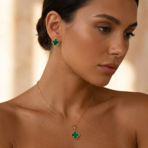 Dámska oceľová súprava pozlátená-327251-05