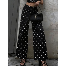 Čierne široké bodkované nohavice-326644-02