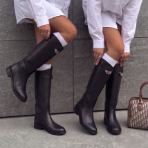 Čierne vysoké čižmy-329750-01