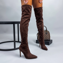 CHOCCO semišové vysoké čižmy-330463-02