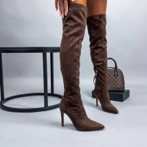 CHOCCO semišové vysoké čižmy-330463-02