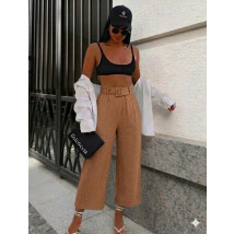 Hnedé mušelínové nohavice-326321-01