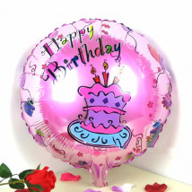 Ružový balón Happy birthday-211680-01